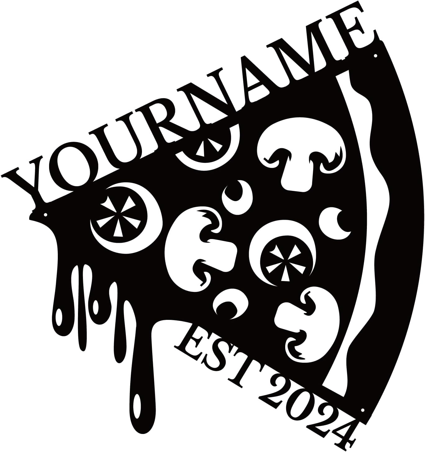 magilab Personalized Pizza Metal Sign, Custom Kitchen Wall Decor for Home & Outdoor, Food Lover Gift (Style C)