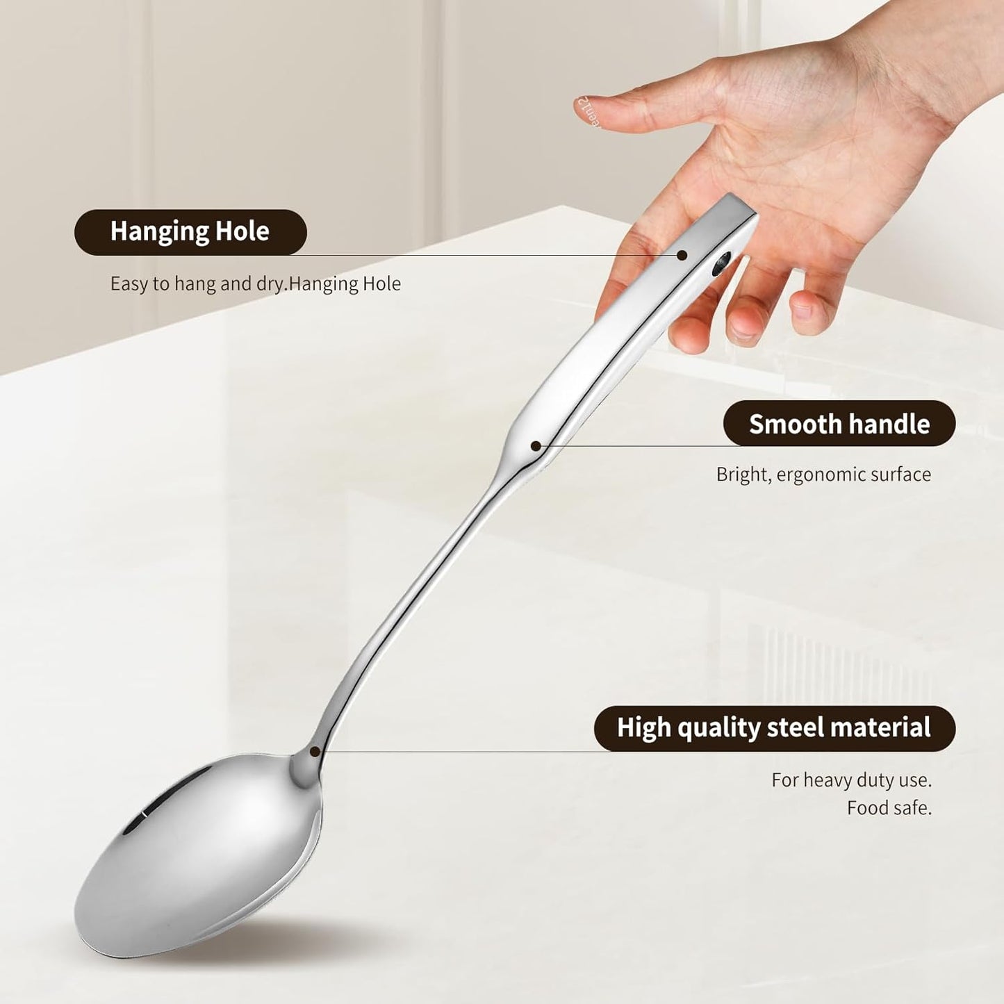 9PCS Silverware Set for 304 Stainless Steel Kitchen Utensils Set Cooking Utensil Set, 15 Inches All Metal Cooking Tools Wok Kitchen Cookware Set with Spatula Useful Pots and Pans Accessories