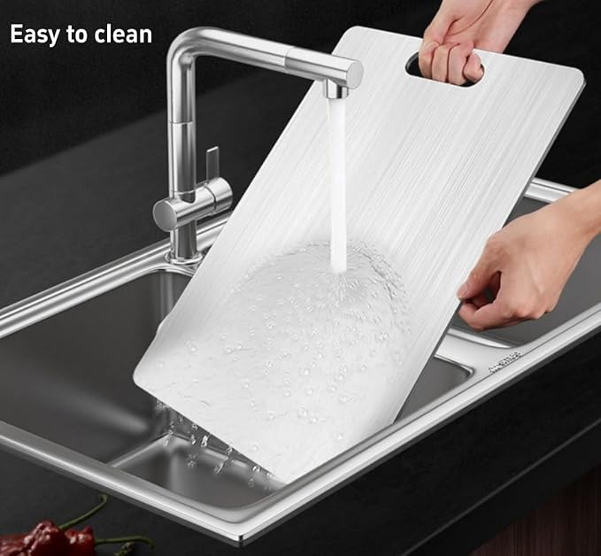 Katuchef Titanium Cutting Board, 2025 Pure Cut TitanIum Cutting Boards for Kitchen, Safe Durable Extra Large Cutting Board for Meat Fruit Vegetable (set of 3)