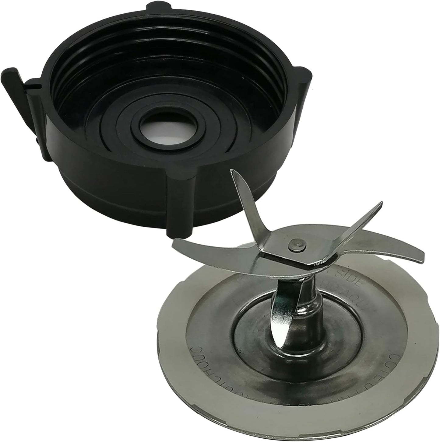 Replacement Pro blade with bottom and 24oz Blend-N-Go Cup with lid,Compatible with Oster pro blade:Oster Pro 1200 Blenders (BLSTMB-CBG, BLSTMB-CBF, BLSTMB-BBG)(Black, 24oz cup with blade bottom)