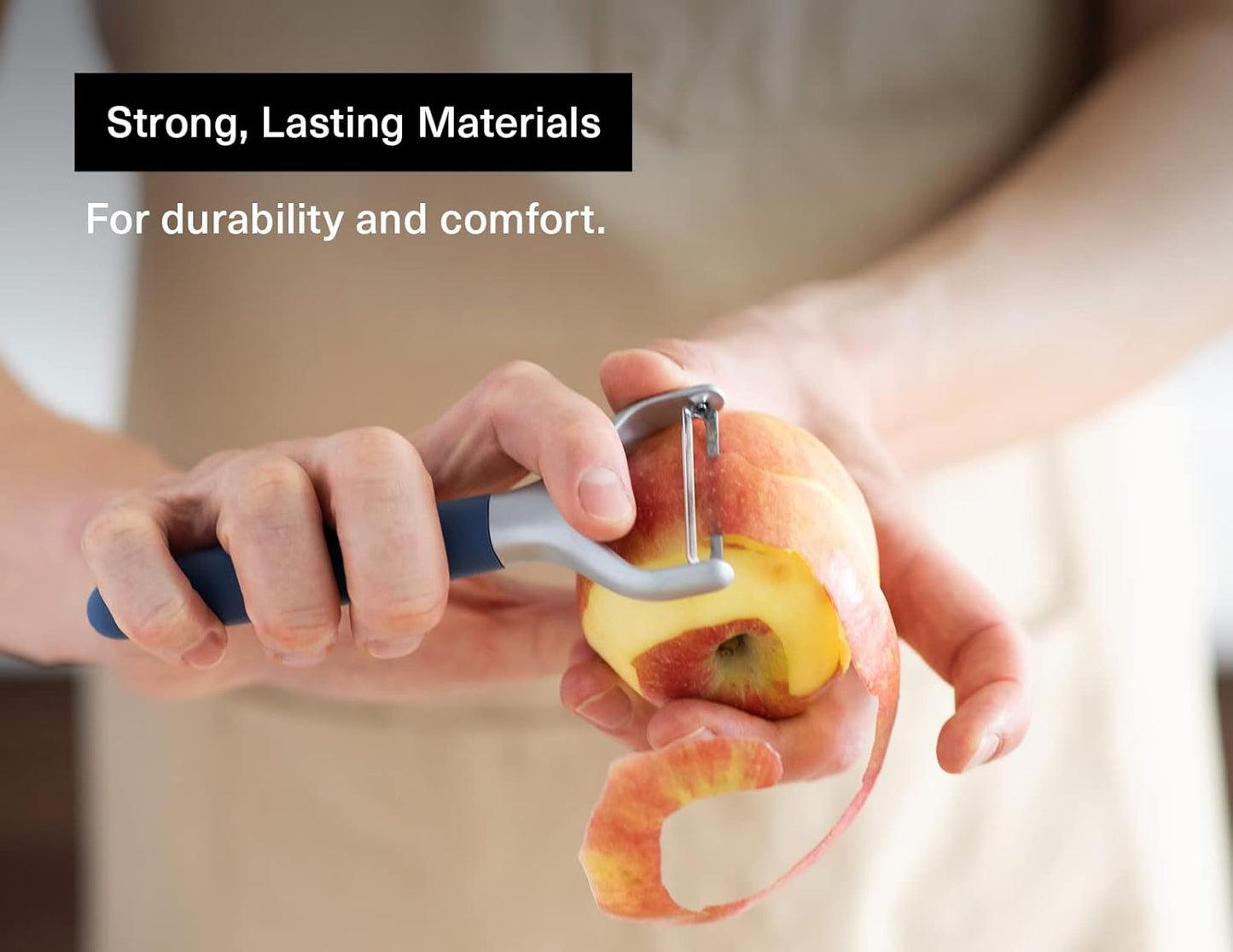 Misen Stainless Steel Vegetable Peeler - Dishwasher Safe Y Peeler - Easy to Use with Potatoes, Cabbage, Carrots, and More - Progessional Grade Kitchen Tool - Blue