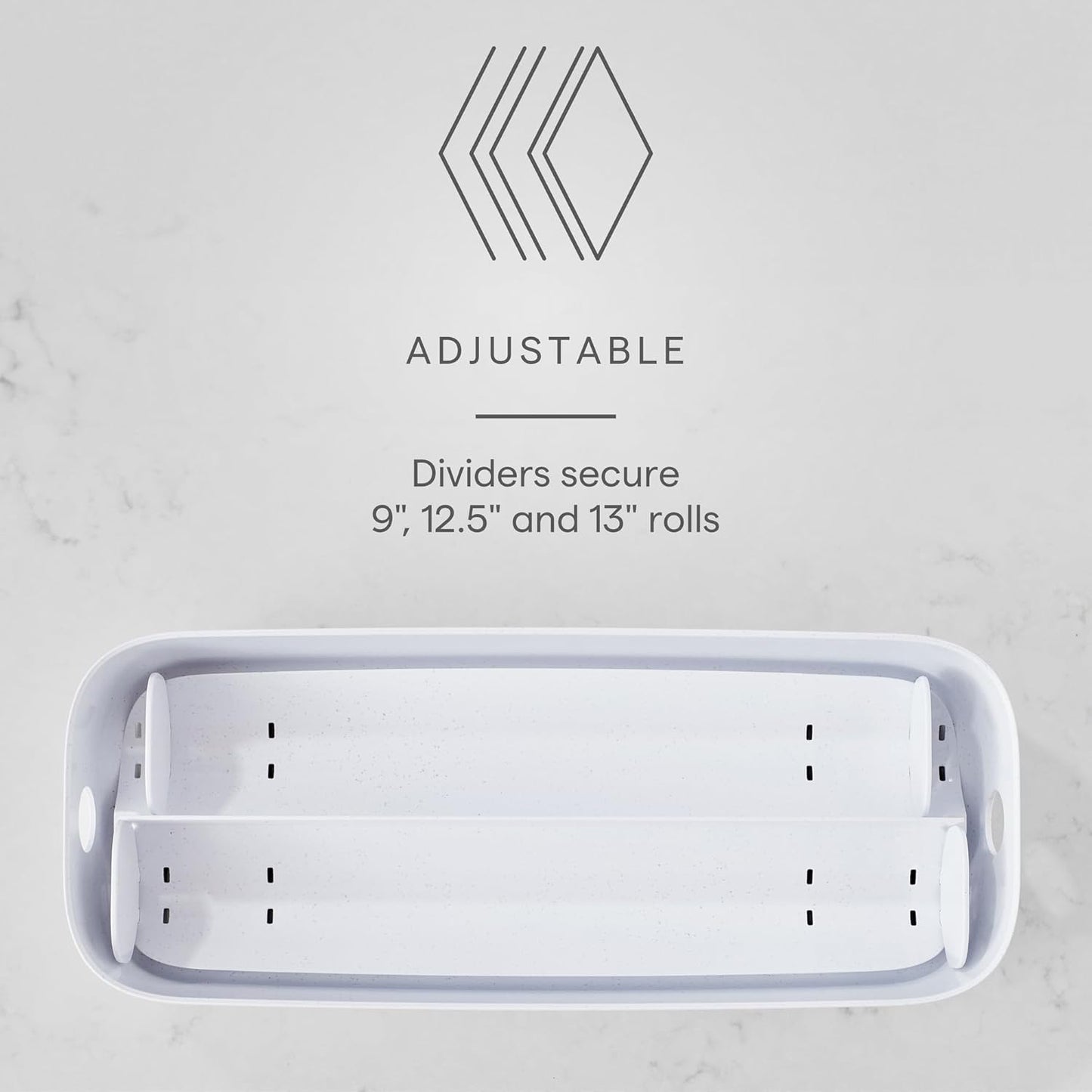 YouCopia StoraRoll Wrap Dispenser 2-in-1, Drawer Organizer for Foil, Plastic Wrap, Parchment and Wax Paper with Safety Cutters and Labels for Kitchen Organization