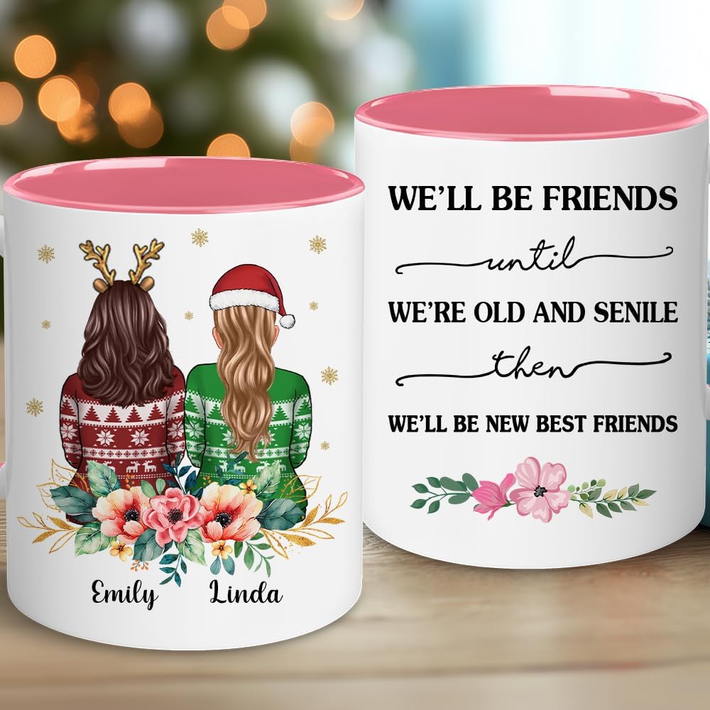 Personalized Bestie Mug - Christmas, Birthday Gifts For Best Friend, Bestie, Sister, BFF, Her - Long Distance, Friendship Gift For Women - Valentine Birthday Present To Her, Soul Sister