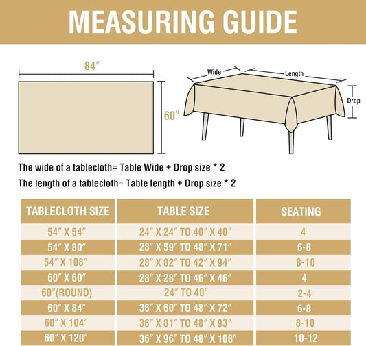 H.VERSAILTEX Linen Table Cloths Rectangle 60 x 84 Inch Premium Tablecloth Spill-Proof Waterproof Table Cover for Dining Buffet Feature Extra Soft and Thick Fabric Wrinkle Free, Sage