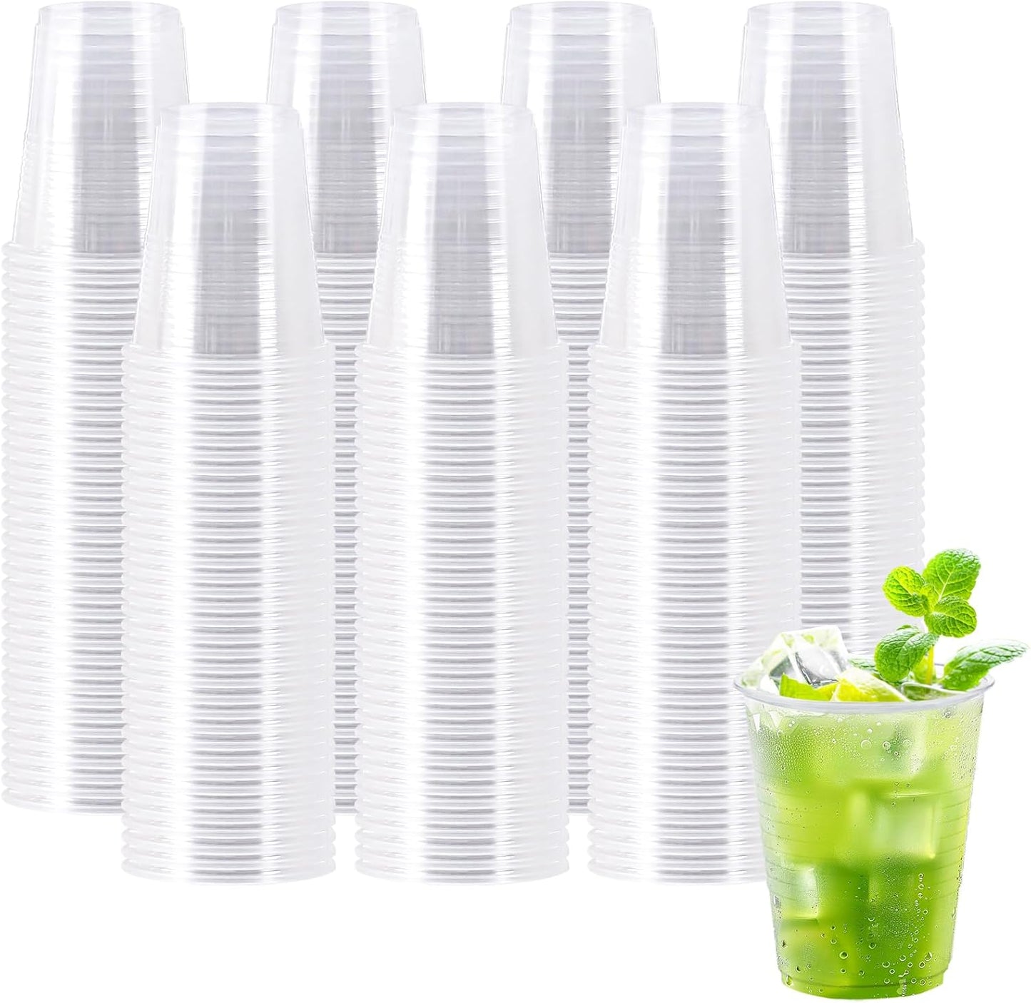 600 Pack 5 oz Clear Plastic Cups, Small Bathroom Cup Bulk, Disposable Mouthwash Cup, Cold Party Drinking Cups for Picnics, Ceremonies, Events
