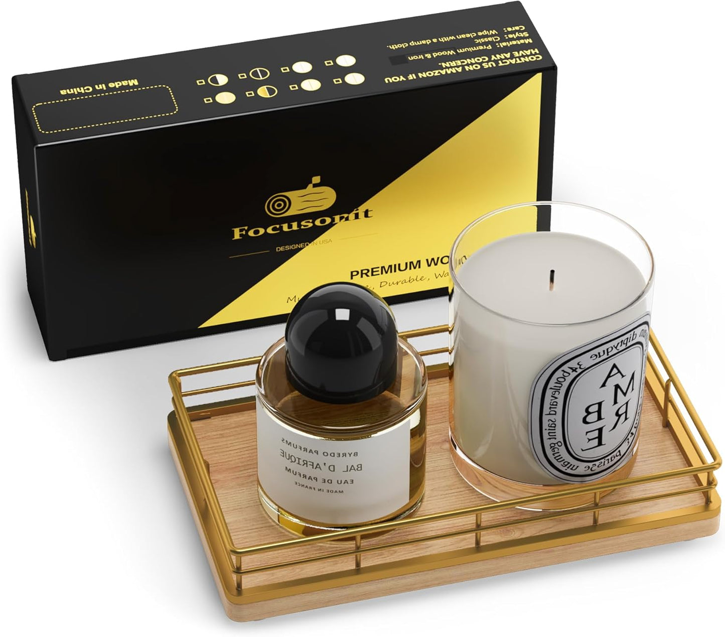 Wooden Decorative Tray, Oak 7.5" L Coffee Table Tray for Kitchen Countertop Soap Sponge Holder for Dresser Perfume Jewelry Candle Nightstand Table Centerpieces for Dining Room Decor Natural