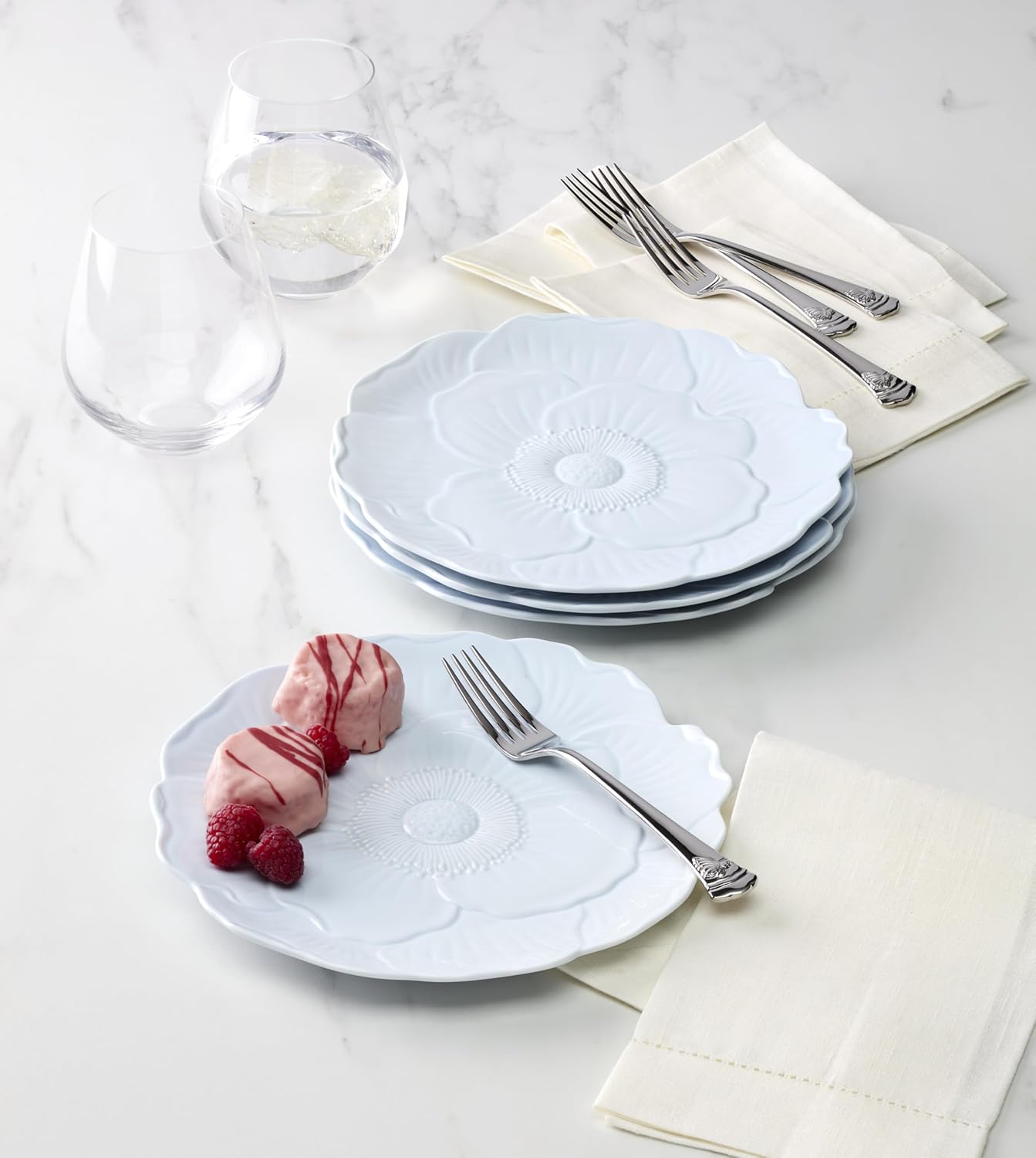 Lenox 897766 Butterfly Meadow Floral Accent Plates, Blue, Set of 4