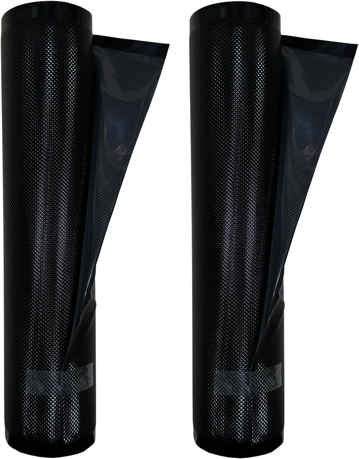 11" x 19.5' (Total 39 Feet) Vacuum Seal Bags Black and Clear, Vacuum Sealer Bags for Food Storage, Heavy Duty Commercial Grade 5 Mil Vacuum Bags, 2 Rolls