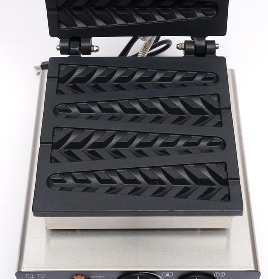 4PCS Electric Stick Waffle Pancake Maker,Non-stick Pancake Baker Machin,110v Rotated Muffin Maker Machine,Electric Muffin Maker Stainless Steel for Home Kitchen,control 50-300℃