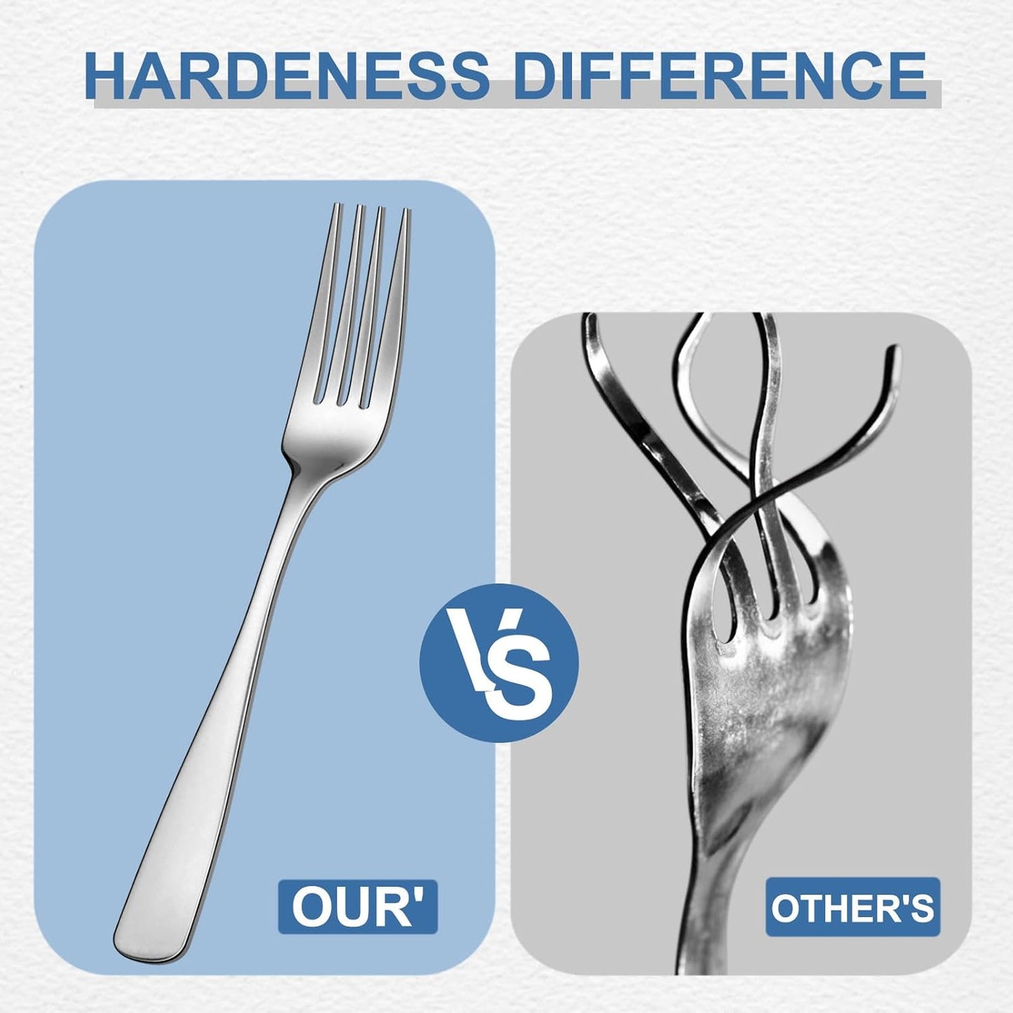 BEWOS 60 Piece Silverware Set - Stainless Steel Silverware Sets for 12 Include Spoon, Forks, Knives, Mirror Polished Flatware Set for Home, Kitchen, Restaurant, Dishwasher Safe