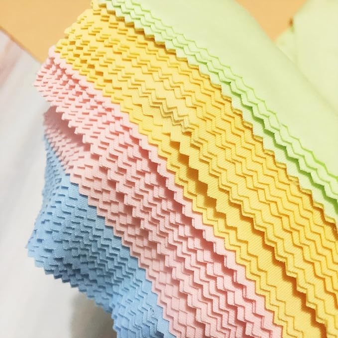 100pcs Microfiber Glasses Cleaning Cloth, 5.1" x 5.1" Lens Screen Cleaning Cloths, for Eyeglasses Laptops Phones Screen