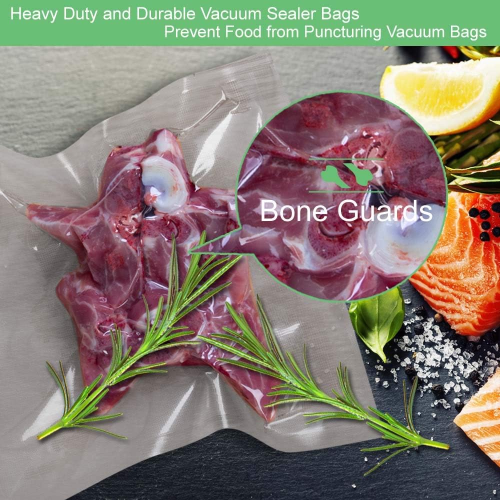 200 Quart Size 8x12Inch Vacuum Sealer Freezer Bags with Commercial Grade,BPA Free,Heavy Duty,Great for Food Vac Storage or Sous Vide Cooking