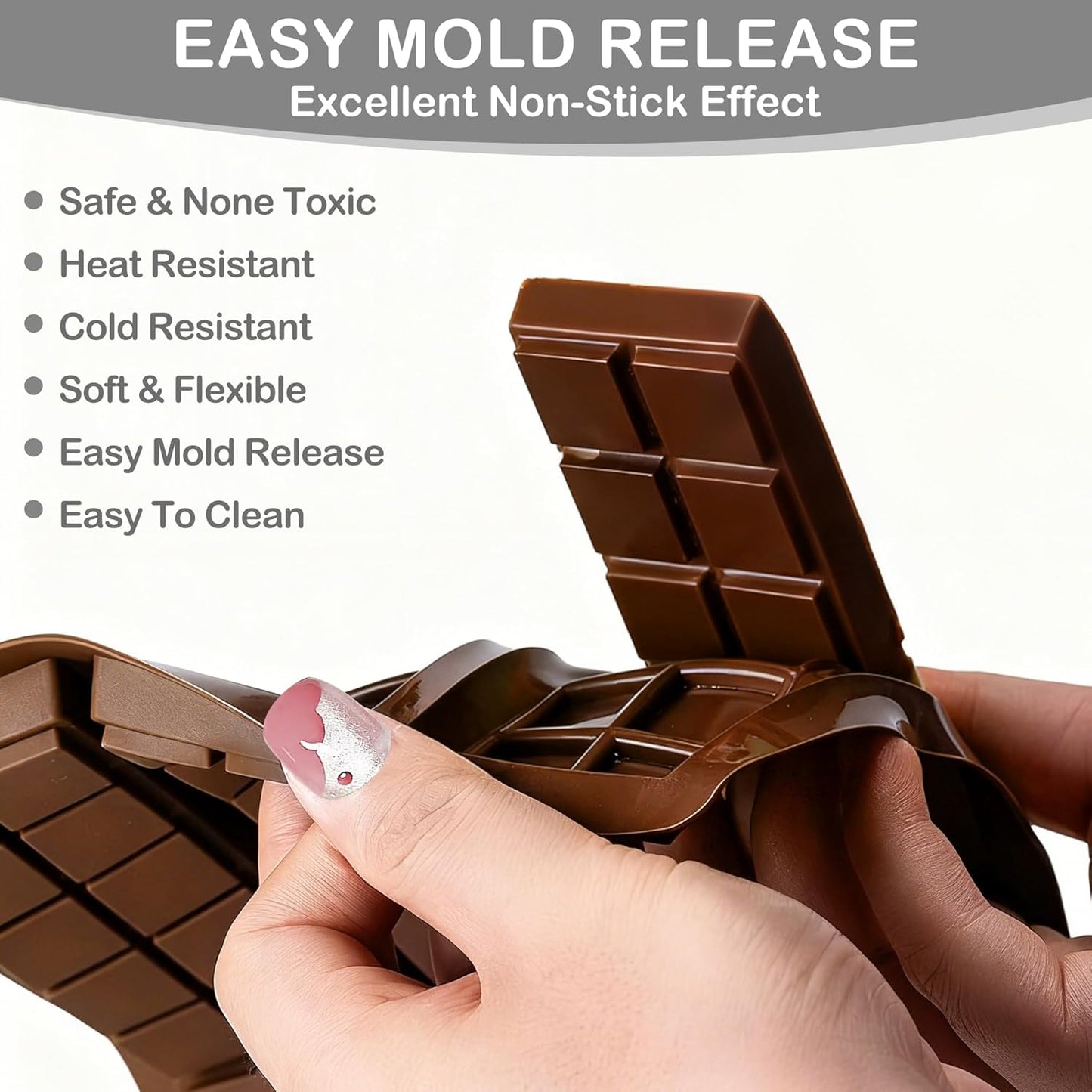 1200ML/1.1QT Double Boiler Pot With 2 Pack of Silicone Chocolate Bar Molds, Stainless Steel Chocolate Melting Pot with Non-Stick Chocolate Molds for Dubai Pistachio, Candy, Snacks