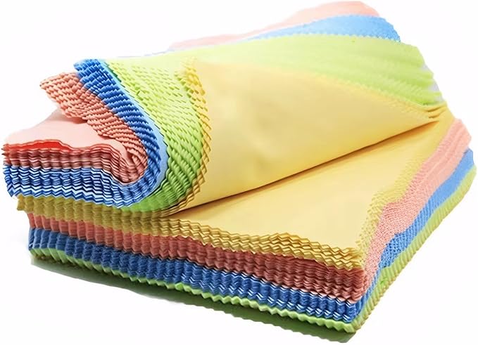 100pcs Microfiber Glasses Cleaning Cloth, 5.1" x 5.1" Lens Screen Cleaning Cloths, for Eyeglasses Laptops Phones Screen