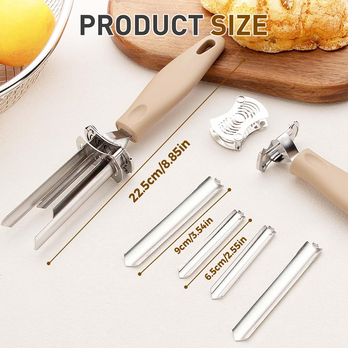 Apple Bell Pepper Corer, 2025 New Multi Functional Adjustable Fruit and Vegetable Corer Tool, Stainless Steel Durable Core Remover, Kitchen Time Saver (1)
