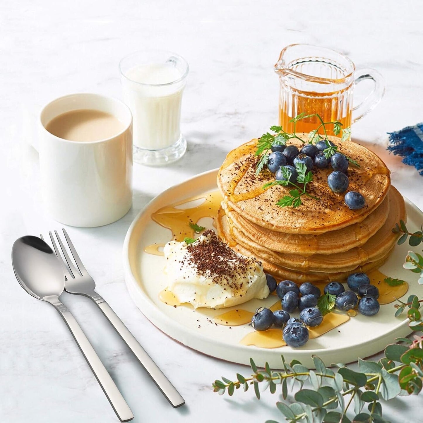 Morcte 30-Piece Stainless Steel Cutlery Flatware Set, Service for 6