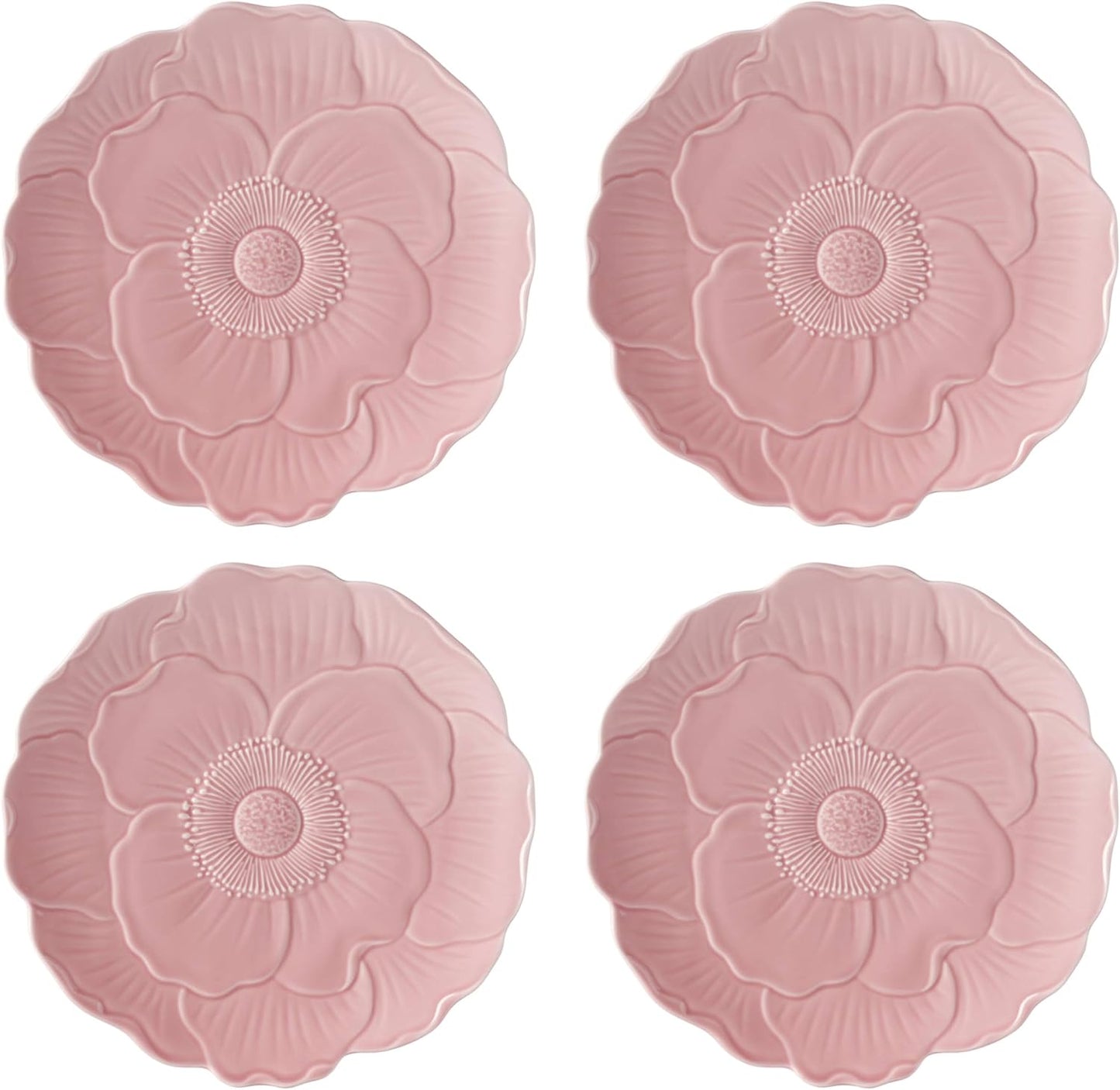 Lenox 897768 Butterfly Meadow Floral Accent Plates, Pink, Set of 4