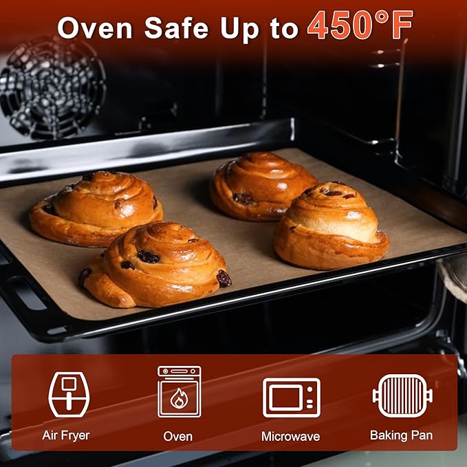 200Pcs Parchment Paper sheets，9x13 Inches Non-Stick Precut Baking Parchment，Unbleached，Parchment Paper For Baking，Fryer, Cooking,Oven,Perfect for Bread, Cakes, Barbecue