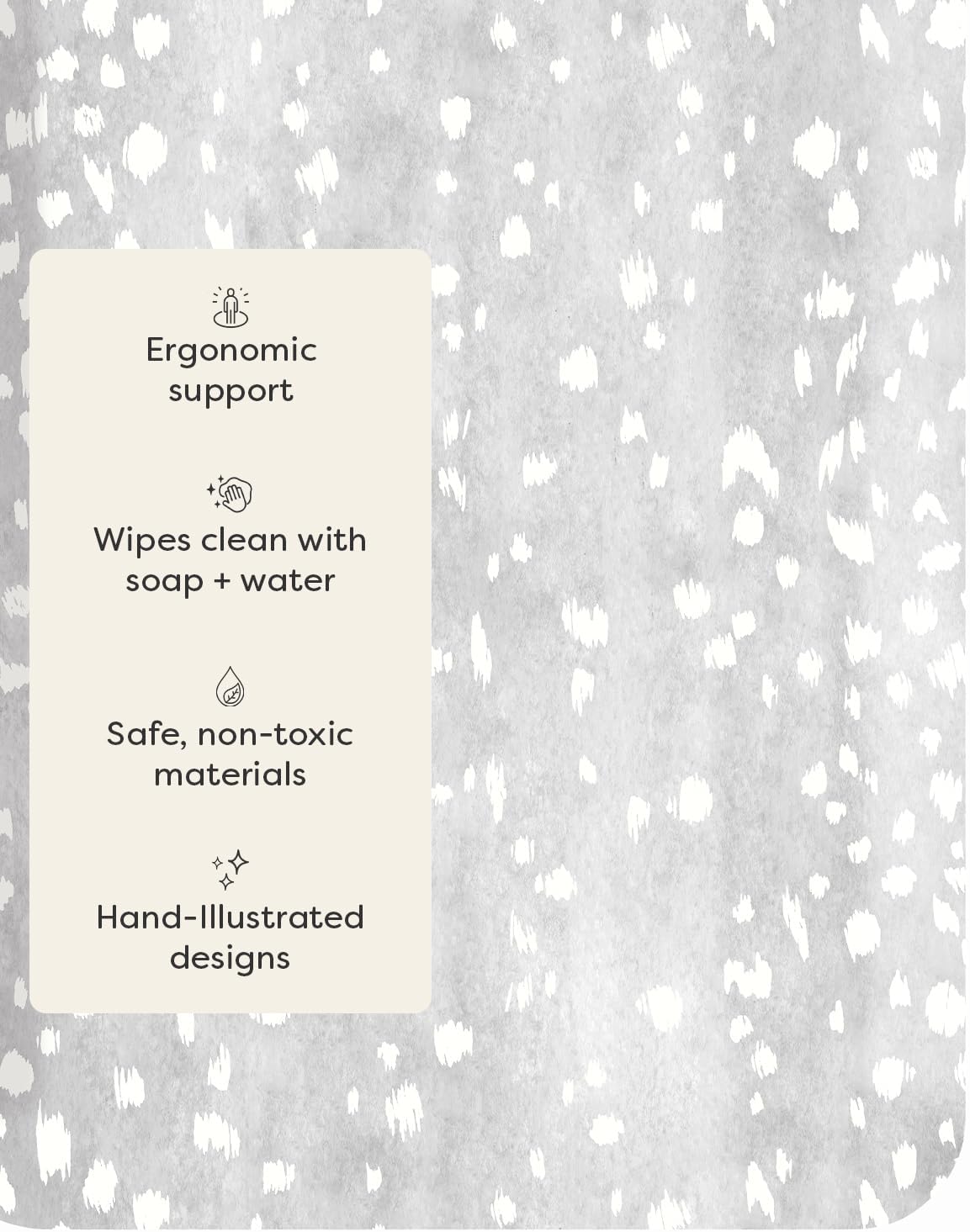 House of Noa Nama Standing Mat – Anti-Fatigue Cushioned Kitchen Mats for Floor | Ergonomic Bounce-Back Foam Kitchen Mats | Anti-Fatigue Mats for Kitchen & Standing | Fawn Silver | 30" x 72"