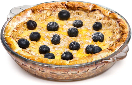 ZYER Mini Pie Plate 11.6oz Tart Pan Easy Grab Glass Pie Pan for Single Serving Pie Dish for Baking, 6.5 Inch