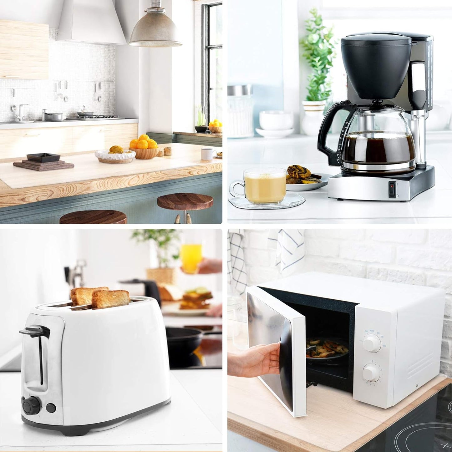 Gartful Silicone Mats for Countertop - Thicker, 28" by 20" Extra Large Multipurpose Mat, Counter Table Protector, Desk Saver Pad, Placemat Nonstick Nonskid Heat-Resistant Pad, Translucent, 2PCS