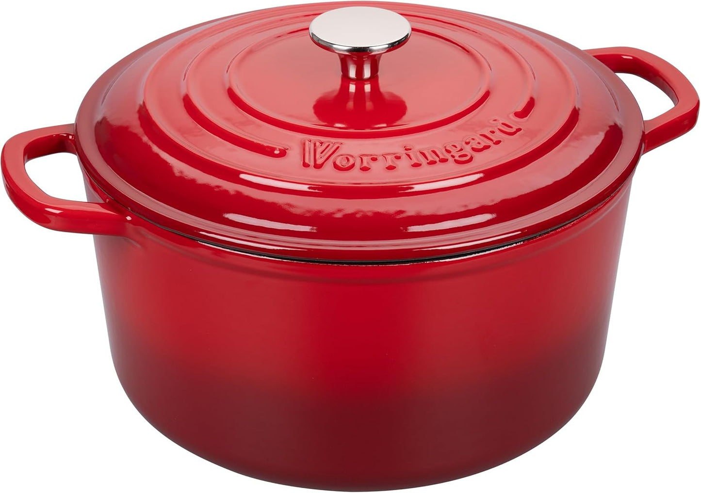 Enameled Cast Iron Dutch Oven Pot with Lid, for Sourdough Bread Baking, Round Dutch Ovens, 6 Quart, Red