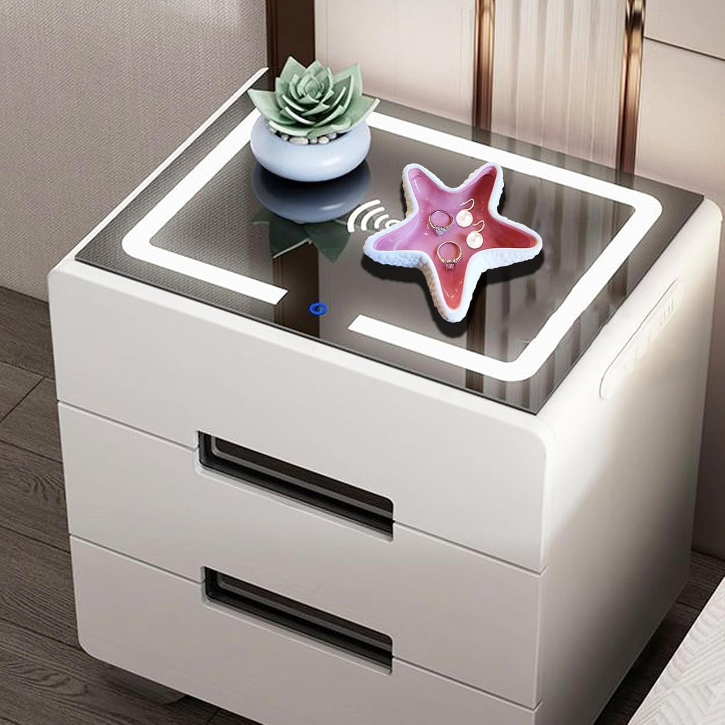 Ceramic Starfish Jewelry Dish Tray Pink Shell Jewelry Holder Ring Holder Trinket Dish Ocean Coastal Decor Jewelry Plate Decorative Tray Key Bowl for Jewelry Christmas Home Room Beach Decor