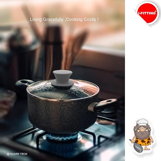 Universal Pot Pan Lids Replacement Knob, IFITTING Silicone Heat Resistant Pan Cover Holding Handles, BPA Free, Dishwasher Safe, Fits Skillets and Kitchen Cookware Covers 2Pack White