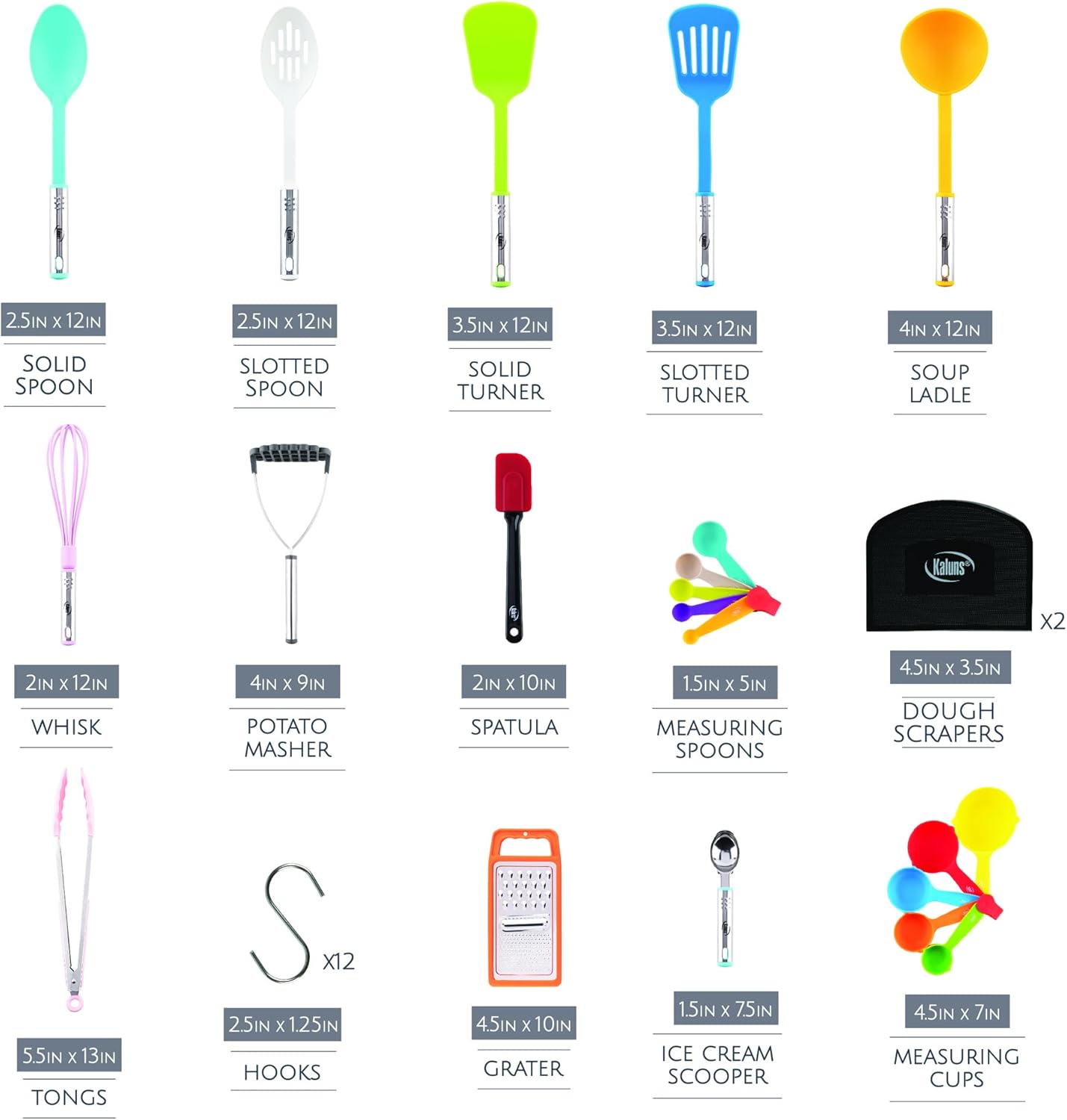 Kitchen Utensils Set 35 PCS Cooking Utensils Set, Nonstick and Heat Resistant Nylon Stainless Steel Silicone Spatula Set - Kitchen Gadgets Home Essentials Kitchen Accessories, Apartment Must Haves