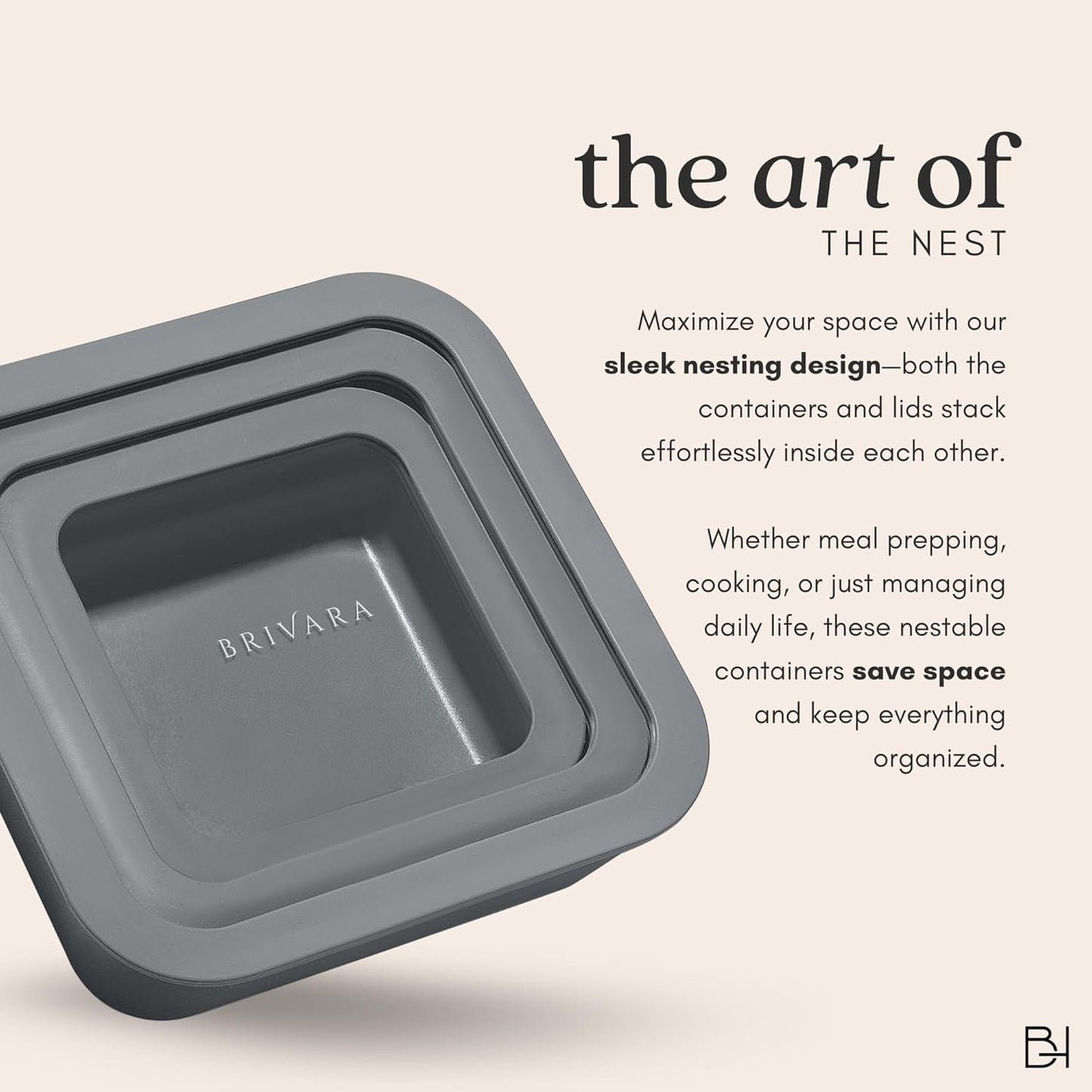 Ceramic Coated Glass Food Storage Container | No PTFE, PFOA, PFAS, and BPA | Reusable Non Toxic Meal Prep Container with Glass Lid | Easy To Store | 6 Cup Rectangle [Smoke]