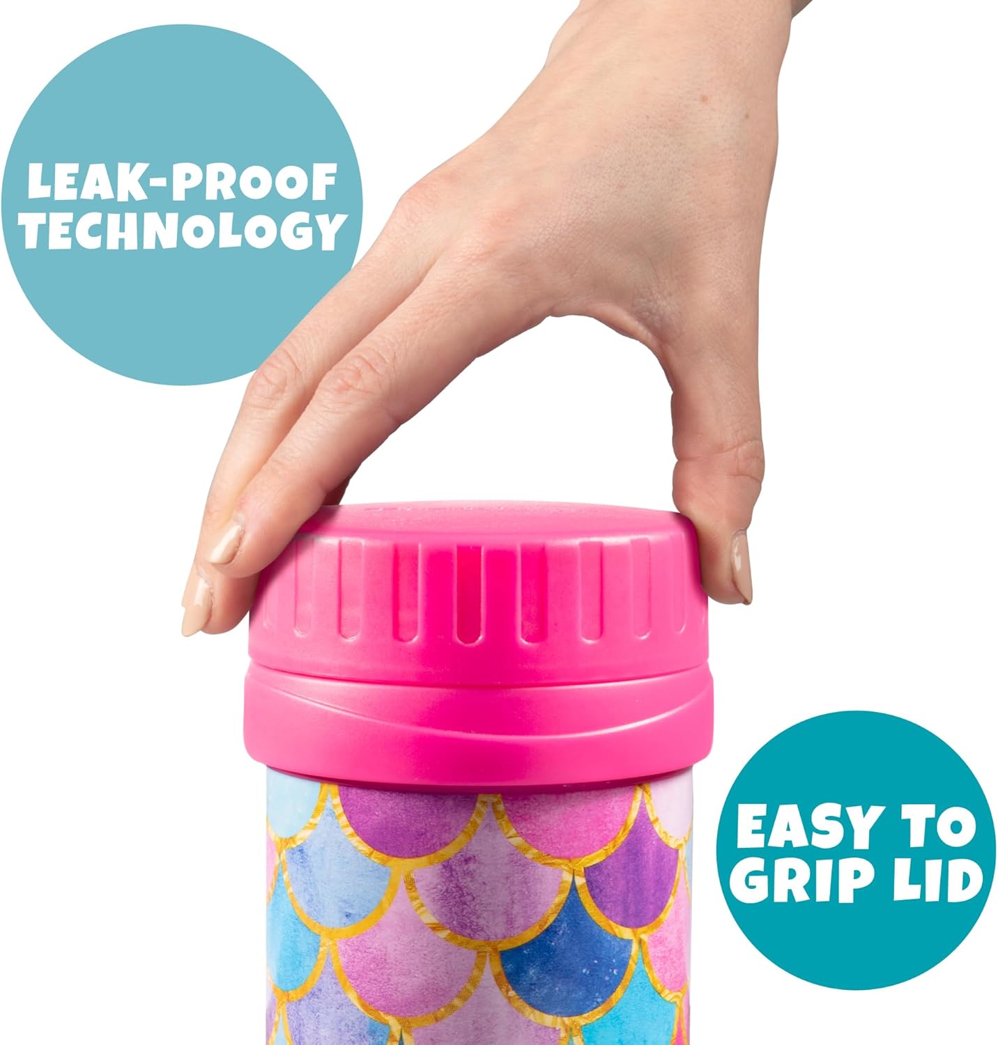 Bentology Insulated 13oz Food Jar for Kids- Hot or Cold Food, Soups, Liquids, Noodles - Wide Mouth Stainless Steel Container & BPA Free, Large Leak Proof thermos for Back to School Lunch Boxes, Bags