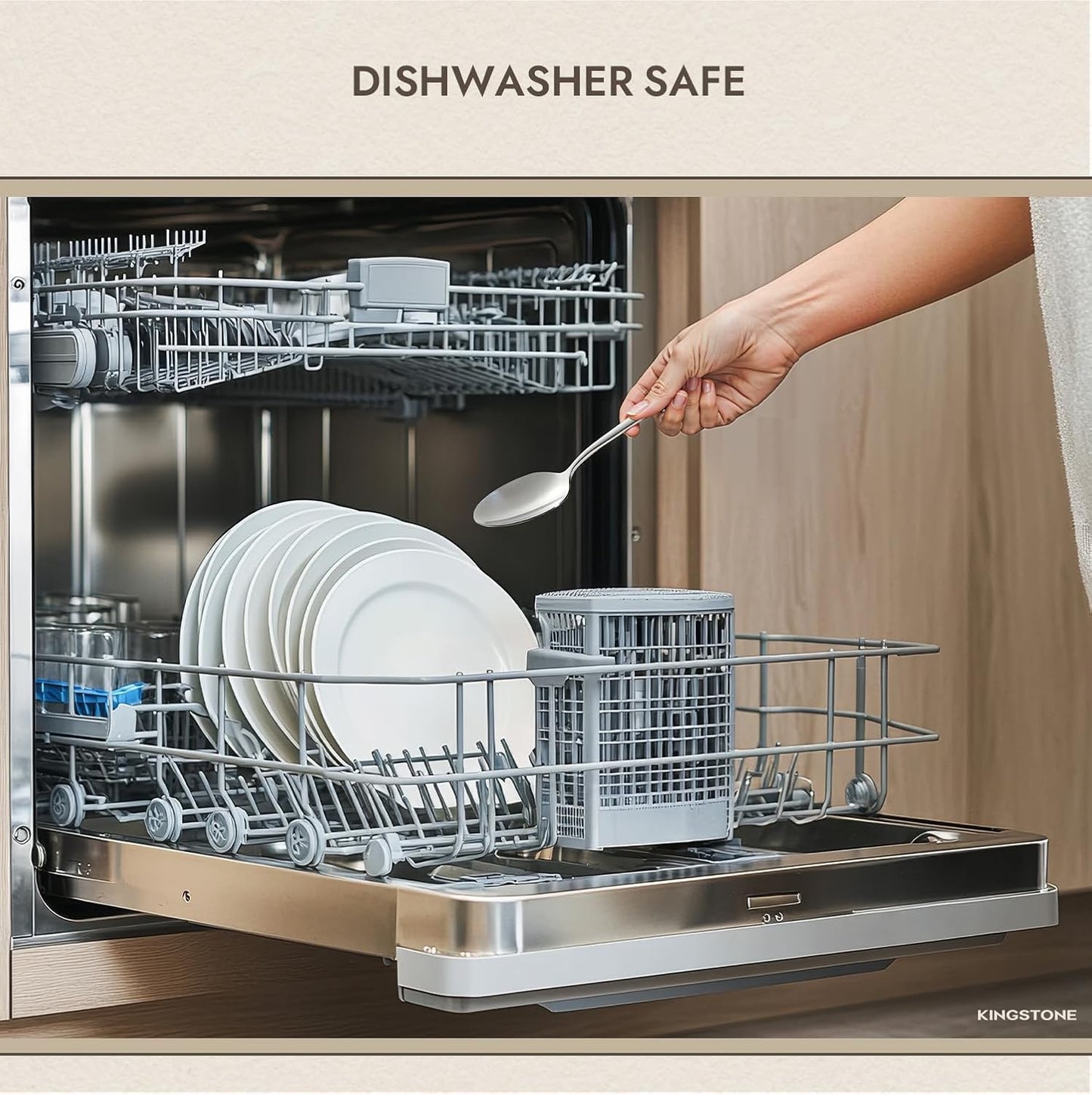 KINGSTONE Dinner Forks Set, 12-Piece Silverware Flatware Cutlery Dessert Forks (8.3-Inch), Forged Food-Grade Stainless Steel, Mirror Finish & Dishwasher Safe, Use for Kitchen, Home, Wedding, Party