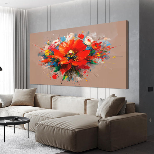 Canvas Oversized Wall Art Decor Modern Large Wall Art for Living Room Canvas Art Wall Decor Colorful Botanical Wall Art Prints Flowers Artwork for Walls Bederoom Office Home Decor Aesthetic 29" X 58"