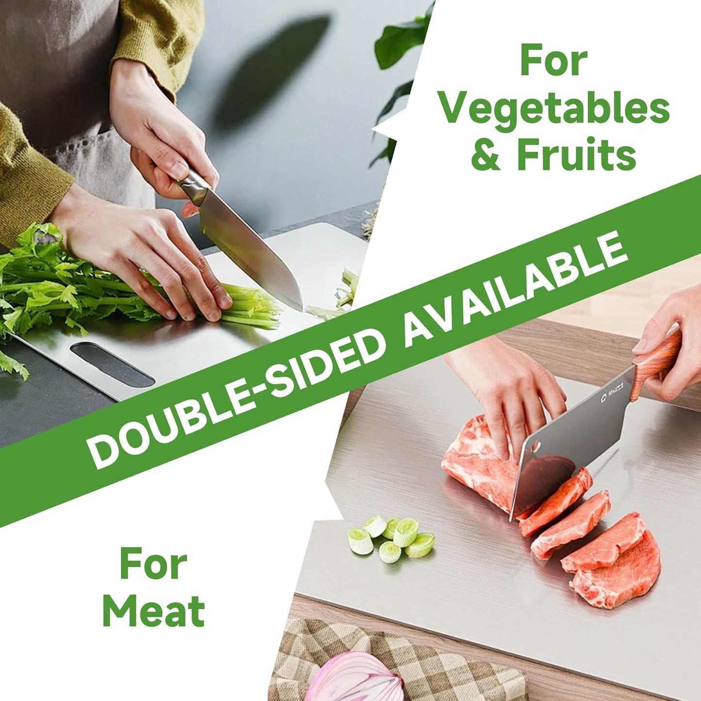 Titanium Cutting Board - 2025 New Upgrade 100% Pure Titanium Cutting Boards for Kitchen Double Sided Non Toxic Cutting Board,Hygiene Durable Dishwasher Safe Chopping Board (3PC:S+M+L)