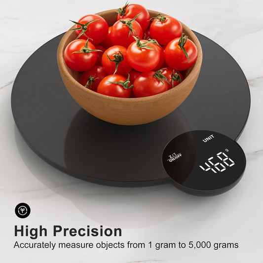 Ultrean 1g/0.1oz Precision Food Scale, HD LED Display Digital Kitchen Scale, Stainless Steel, 11lb Capacity for Cooking Baking (Batteries Included)
