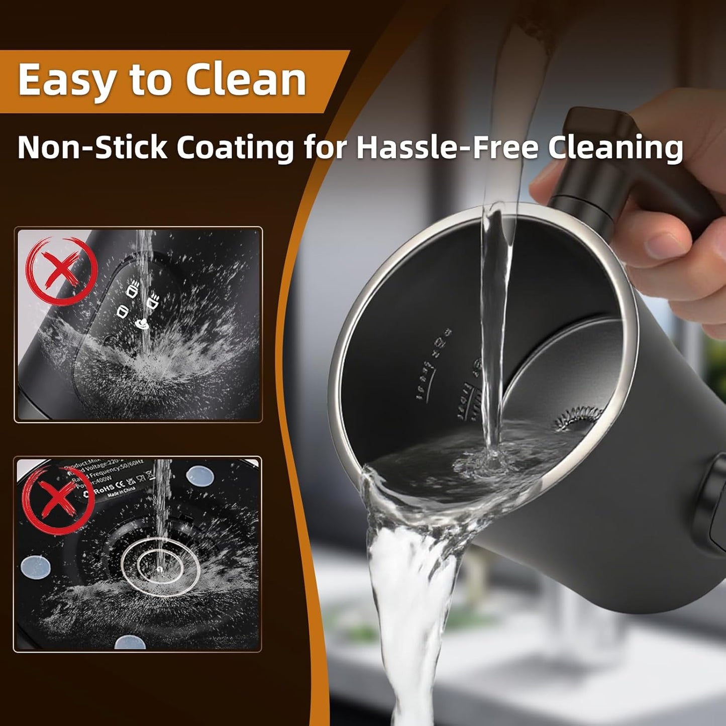 Milk Frother, 4-in-1 Electric Milk Steamer, 350ml/11.8oz Automatic Frother Machine for Coffee, Warm and Cold Foam, Temperature Control for Latte, Cappuccino, Hot Chocolate