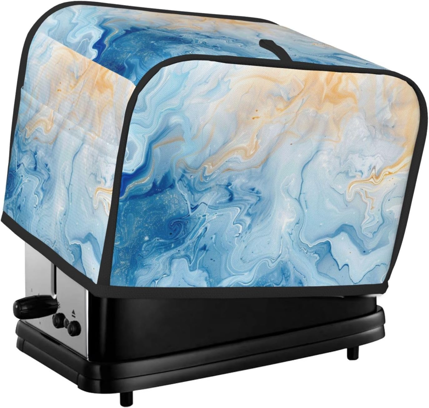 Toaster Cover 2 Slice Blue Marble Pastel Kitchen Small Appliance Covers with Pockets Dust and Fingerprint Protection
