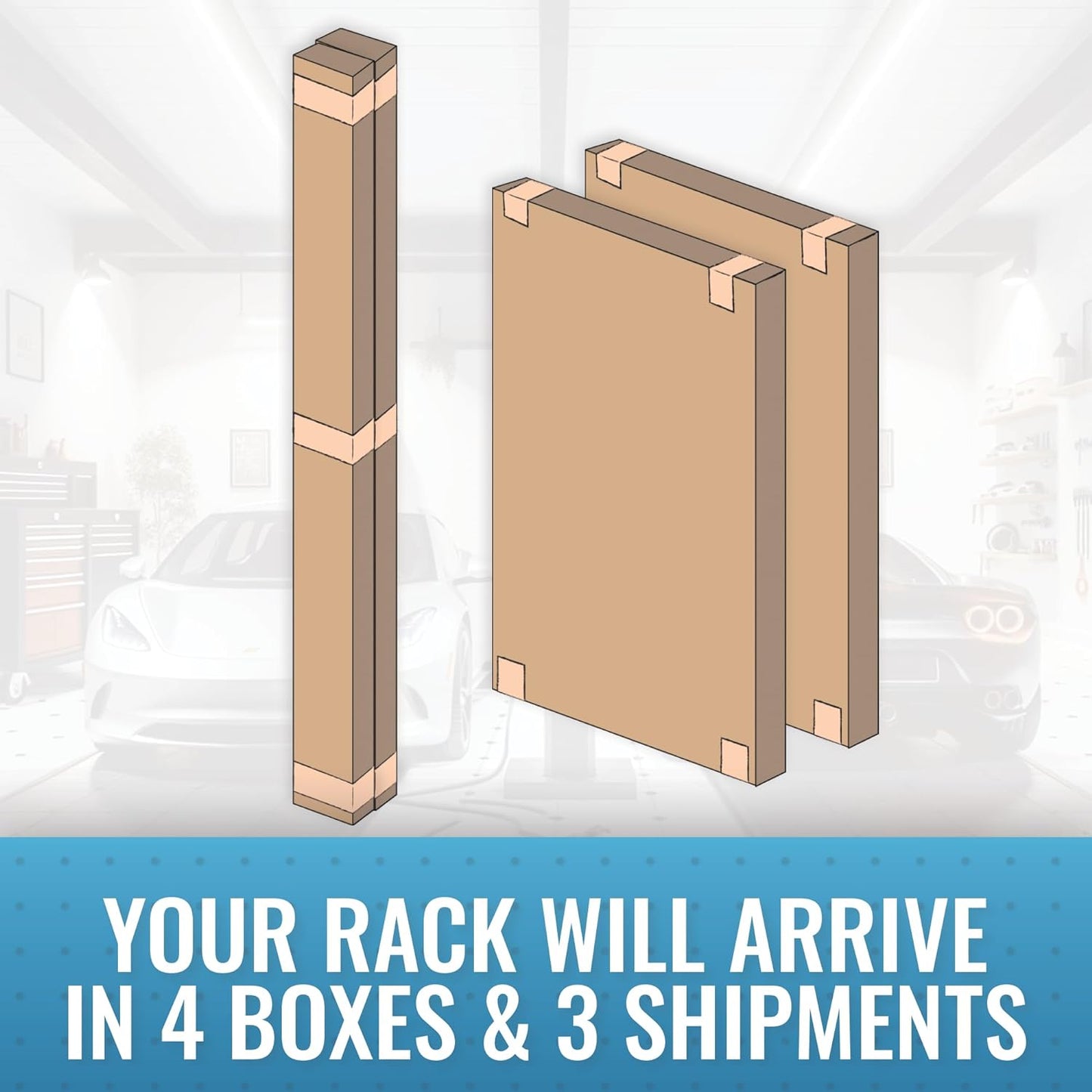 2-Pack 4 x 8 MonsterRax Overhead Garage Storage Rack, Ceiling Racks for Garage, Organization Shelving, Adjustable Hanging Shelf, Grey, 12"-21" Height Adjustment