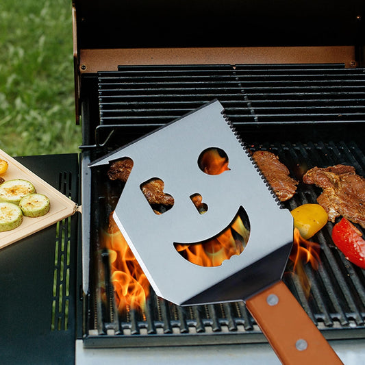 BBQ Gift for Men Dad Husband, Fathers Day Birthday Gifts, 7 in 1 Grill Spatula, Fun BBQ Accessories, Funny Grill Spatula for Outdoor Cooking, Outdoor Cooking Camping Multifunctional Tool