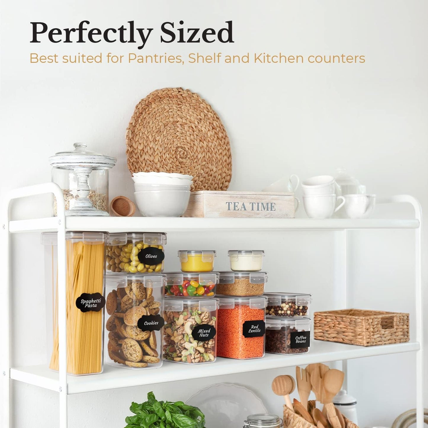 Chef's Path Airtight Food Storage Container Set with Lids - Superior Variety Pack of 36 for Kitchen & Pantry Organization, BPA Free Kitchen Storage Containers for Cereal, Flour &, Sugar