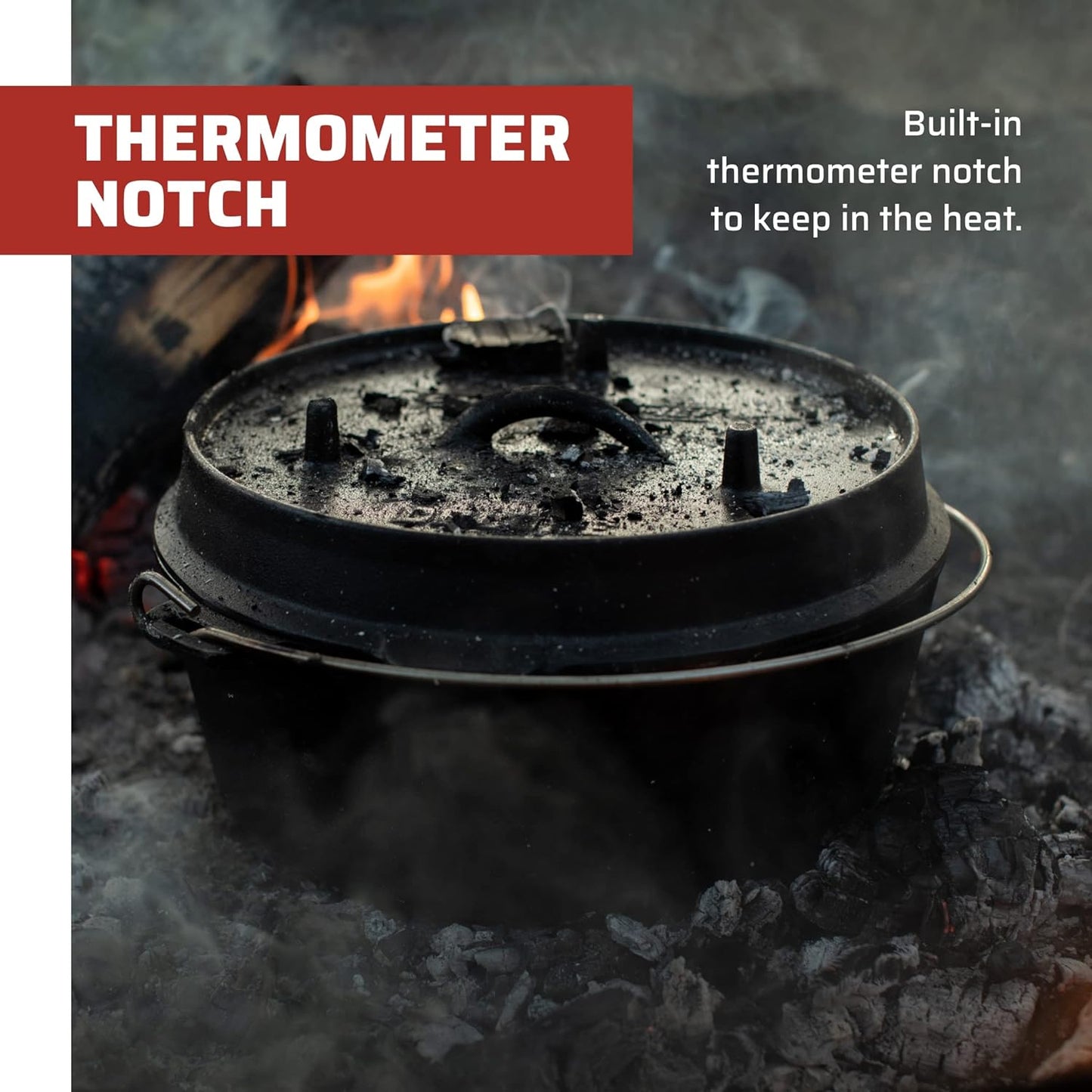 Camp Chef DO-12 Pre Seasoned Cast Iron Dutch Oven, Black