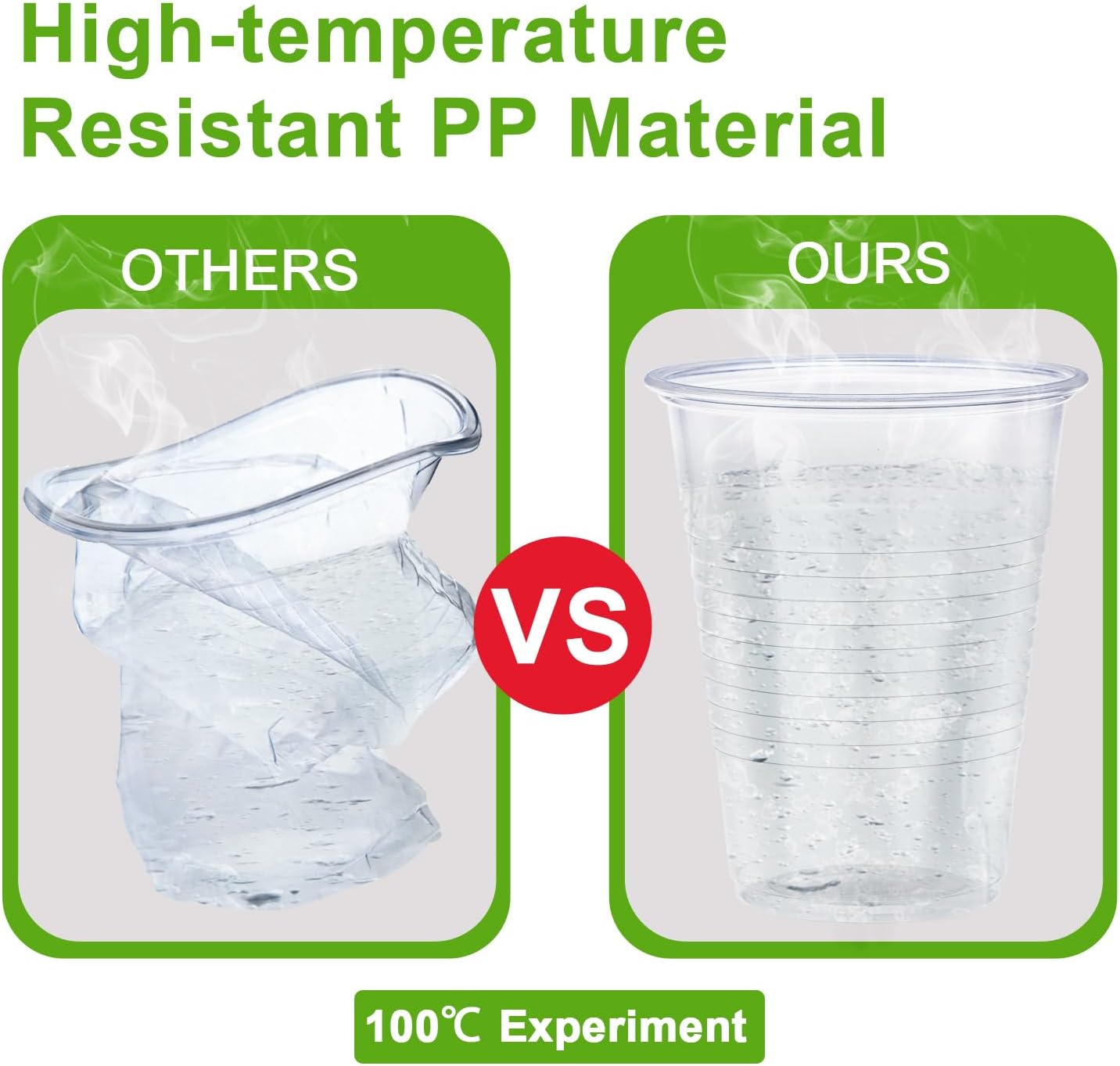 500 Pack 9 oz Plastic Cups, Disposable Drinking Cups, Water Cups Plastic Clear Cups for Party, Wedding, Graduation, Travel, Holiday, Events, Birthday,Cold,Hot