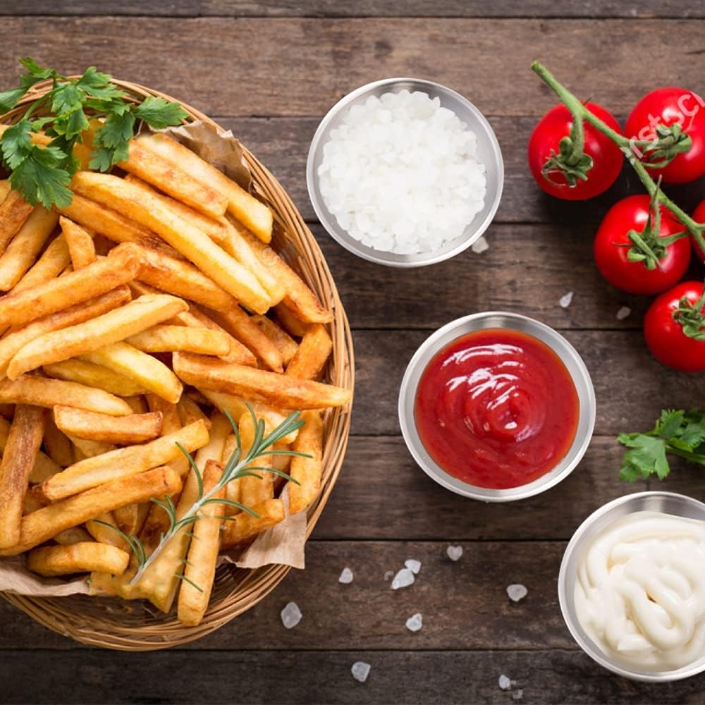 12 Pack 3.5inch Stainless Steel Sauce Dishes Mini Individual Saucers Bowl Round Seasoning Dishes Sushi Dipping Bowl Appetizer Plates, Sliver