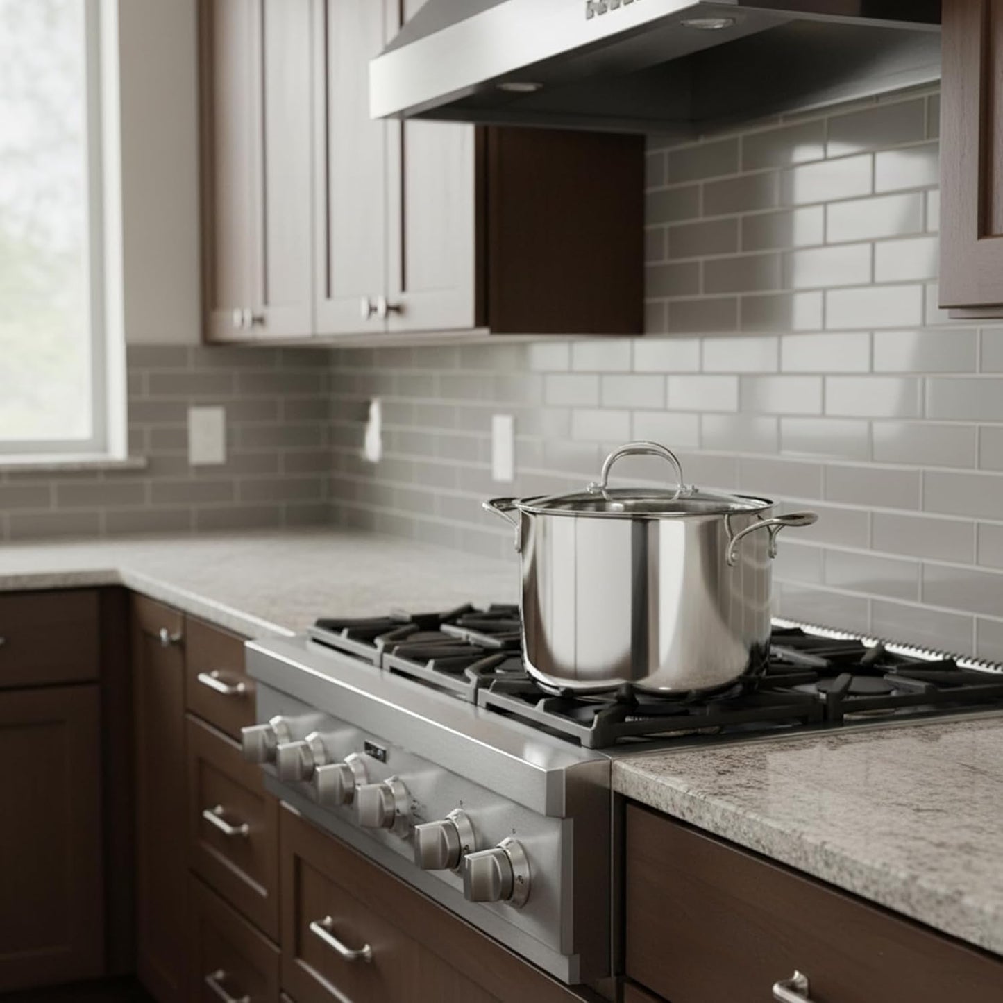 KEAWELL K3 Premium 8-Quart Tri-Ply Stainless Steel Stockpot with Lid, Induction & Oven Safe up to 600°F, Even Heating, Professional Cookware for All Stovetops (8-Qt)