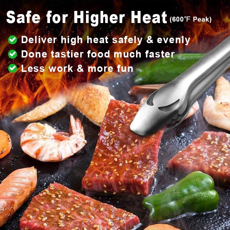 GRILLART BBQ Grill Mats for Outdoor Grill - Nonstick 600 Degree Heavy Duty Grilling Mat (Set of 2) - Reusable BBQ Grill Accessories Sheets -Works on Electric Grill Gas Charcoal BBQ - Gifts for Men Dad