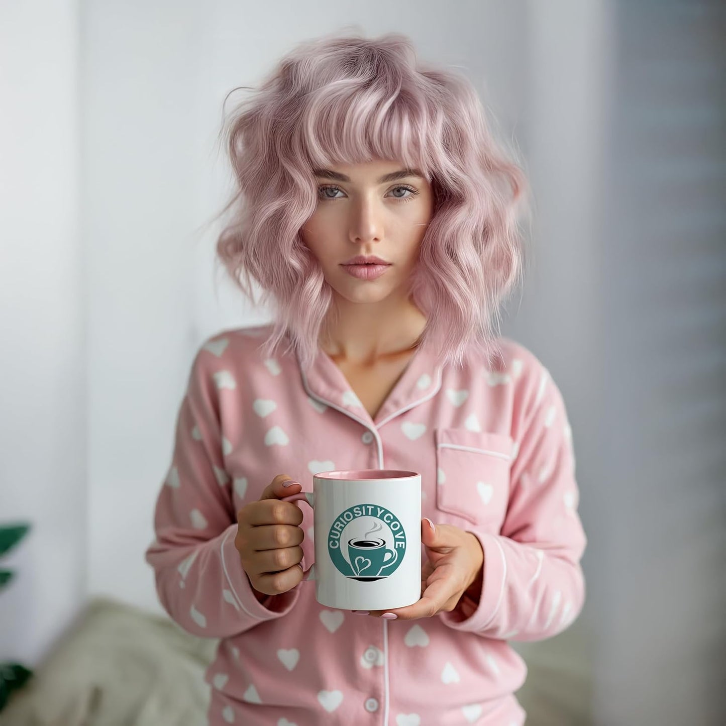 Personalized Coffee Mug | Custom Photo, Text, or Logo Cup (11oz, Pink Rim, Inner, and Handle) |Dishwasher & Microwave Safe |Unique Gift for Men & Women –Taza Personalizada