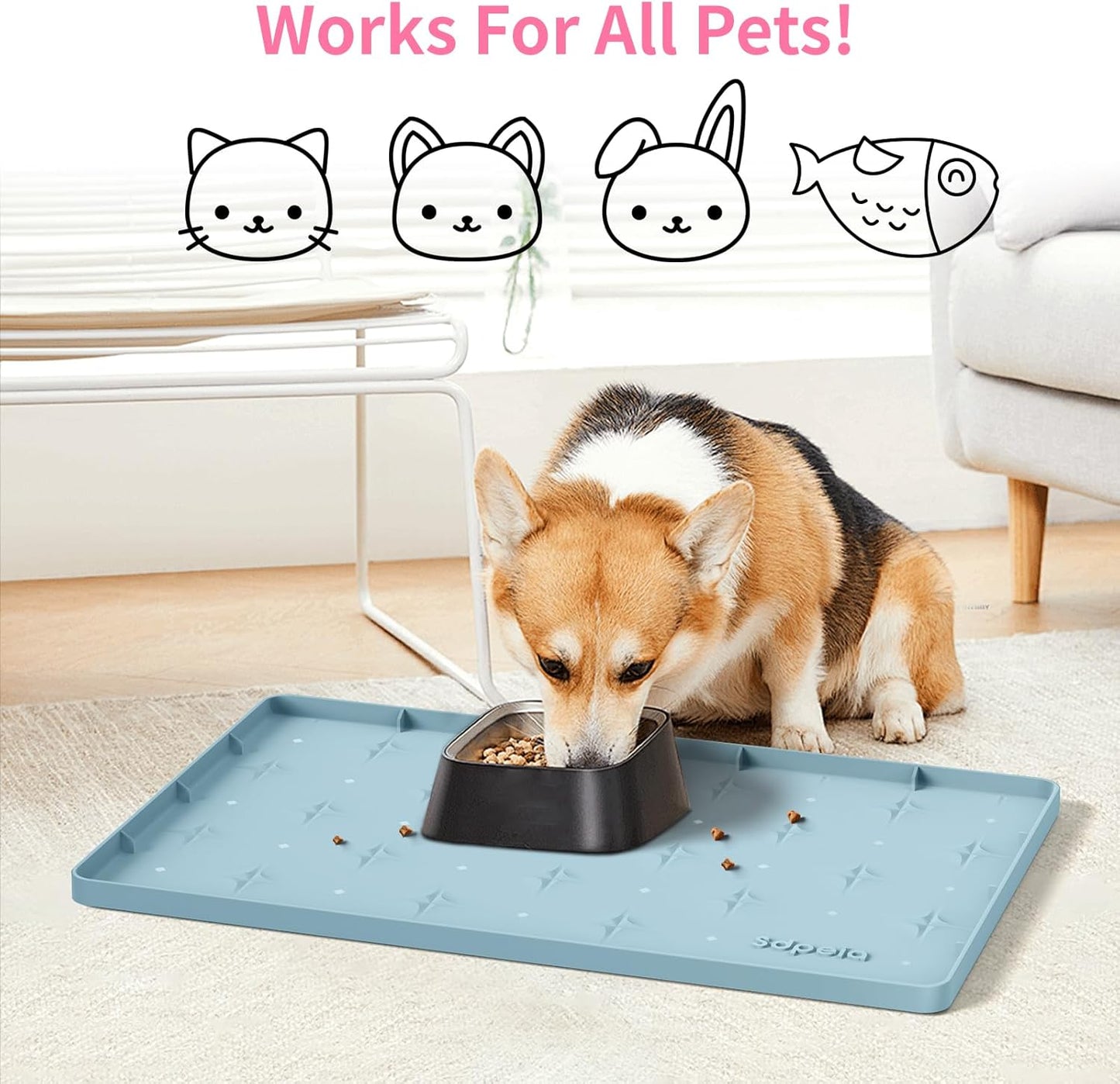 Sdpeia Under Sink Mat for [22" x 14"] Cabinet, Upgraded Silicone Waterproof Mat Kitchen Cabinet Liner Cabinet Protector Kitchen Organizers and Storage