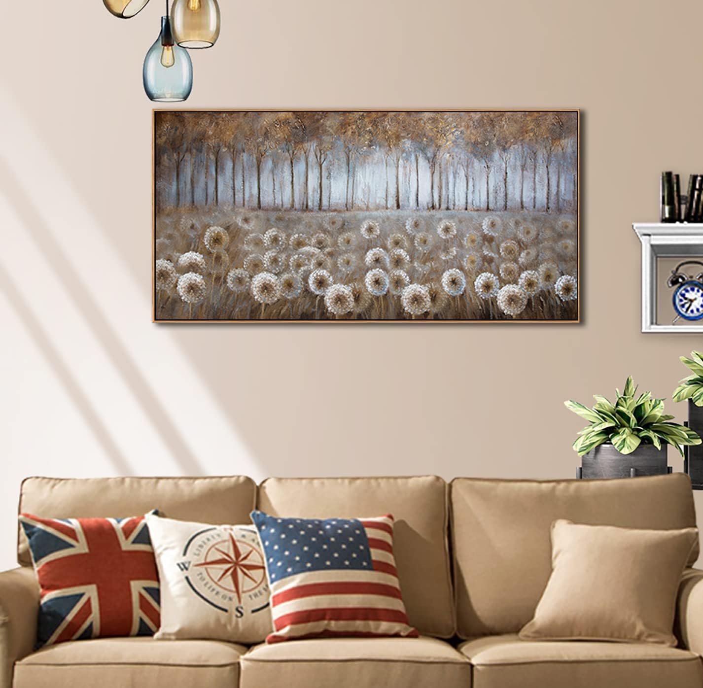 Large Living Room Wall Decor Decoration Canvas Wall Art for Bedroom Modern Framed Art Bedroom Home Brown pictures for Living Room 24x48 Framed Art Landscape Wall Art