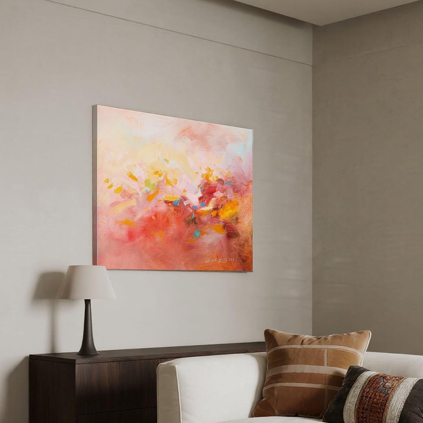 Gloliv Canvas Wall Art – Abstract Wall Decor Painting, Artist-Authorized Reproduction Canvas Prints, Modern Wall Art Decor for Living Room, Bedroom, or Office 23"x20"