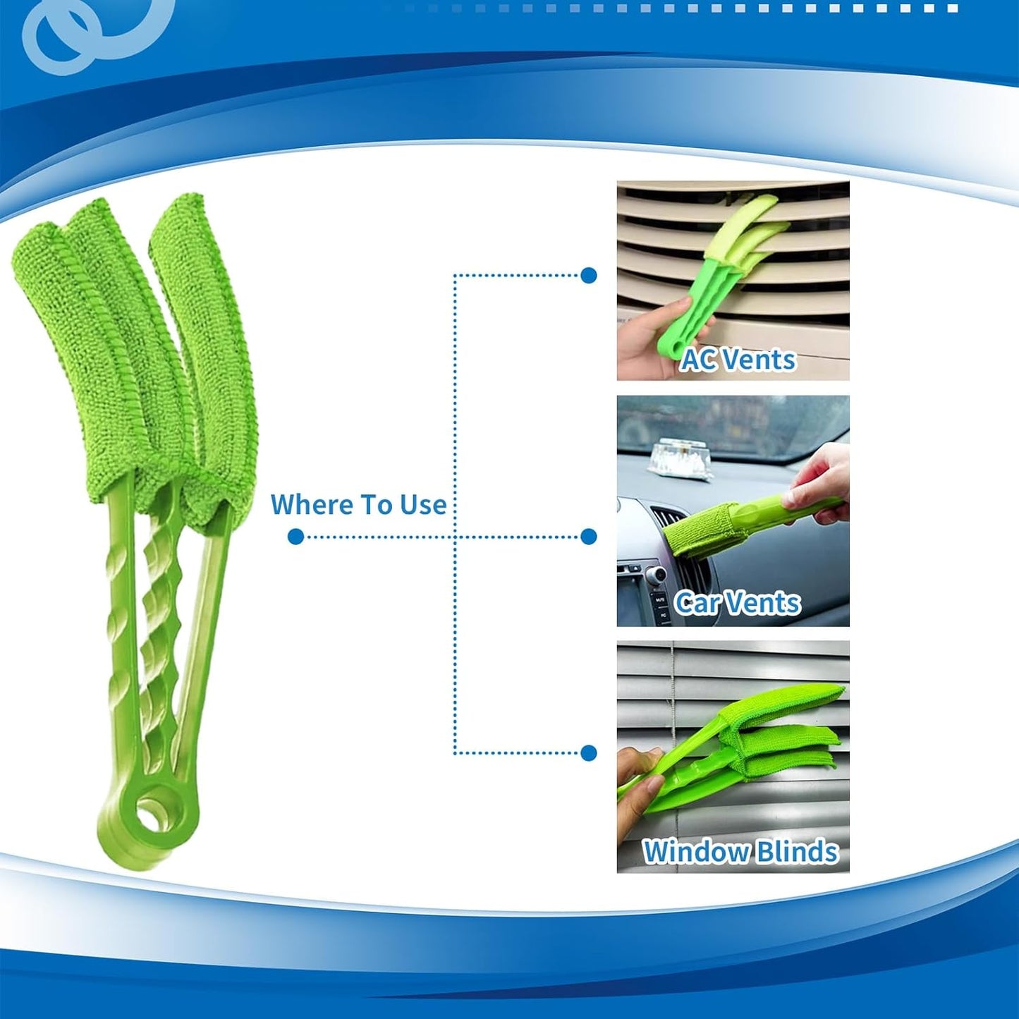 10 Pcs Split Air Conditioner Cleaning Kit with Waterproof Bag, HVAC Cleaning Tool Set for Home, Bathroom, Sink, Appliance, and Grout Cleaning